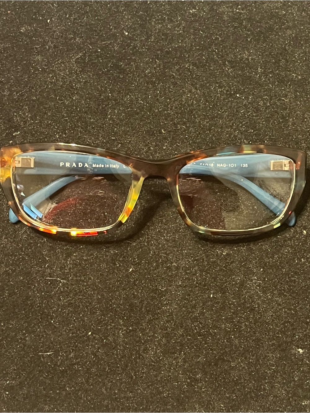 Prada women Multicolor Tortoiseshell Eyewear Frames - Blue Temples